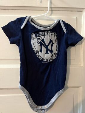 Yankees Baseball Mitt Onesie